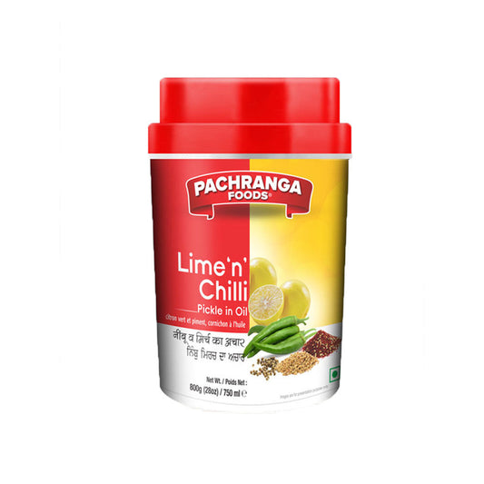 Pachranga Lime Green Chilli Pickle (Jar) 12x800g
