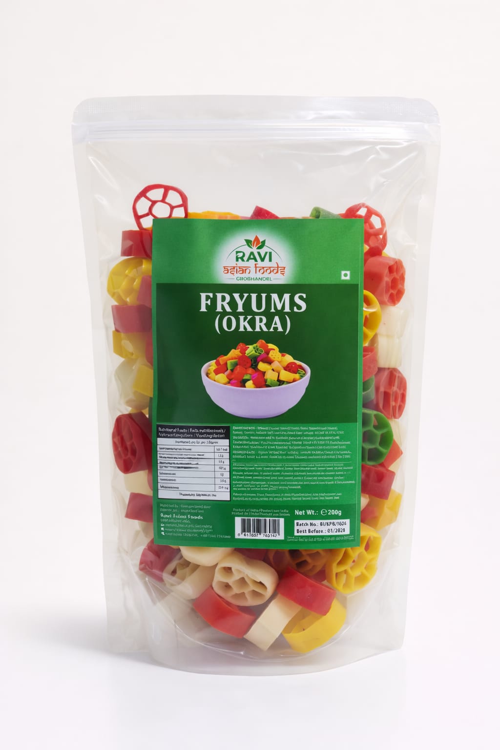 RAVI Fryums OKRA 25X200G